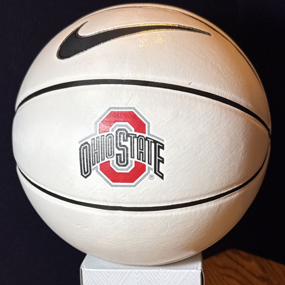 Nike Ohio State Basketball Size 7 (29.5) White Brown Black Red